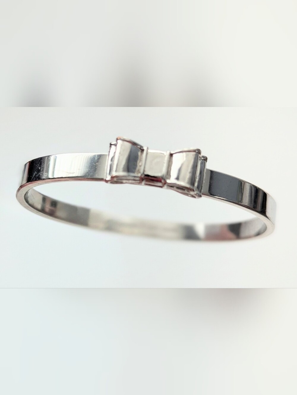 Kate Spade Silver-Tone Bow Bangle Bracelet